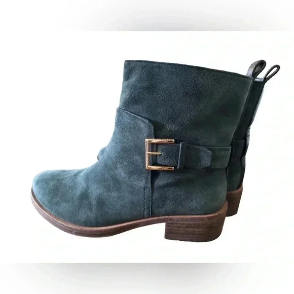 Tory Burch Riley Mid Buckle Boot Dark Green Size 7 (00760) - Picture 6 of 16